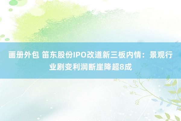 画册外包 笛东股份IPO改道新三板内情：景观行业剧变利润断崖降超8成